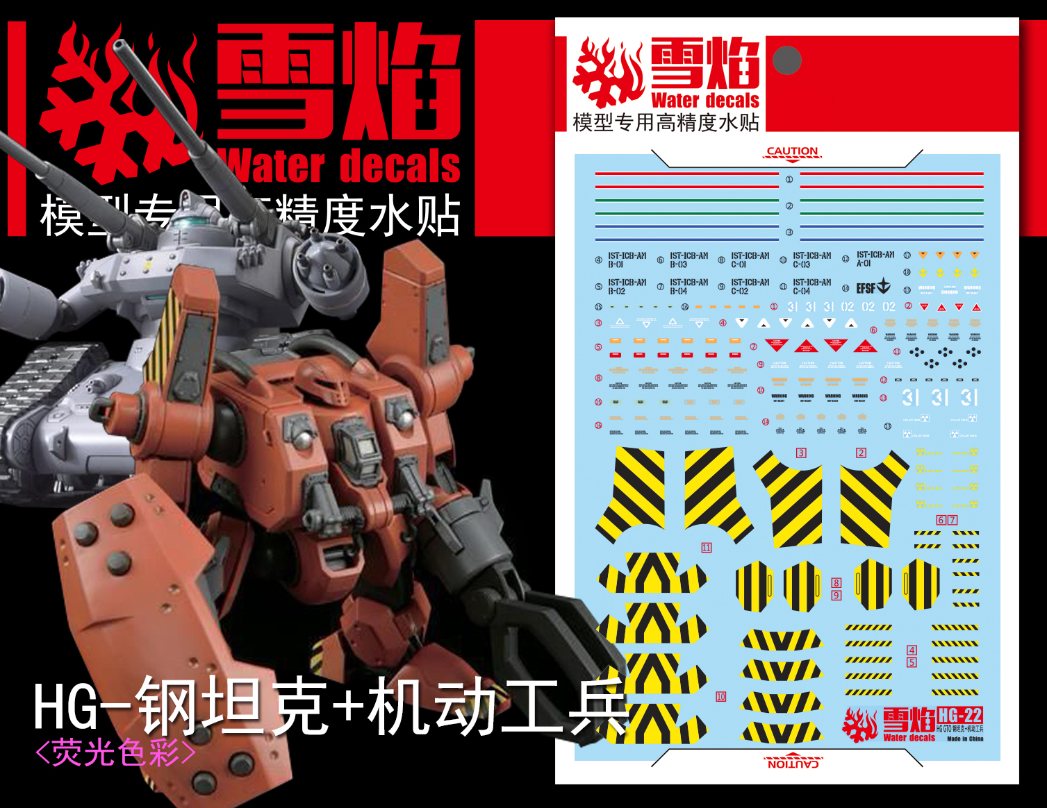 Decal 086 HG1/144 Guntank Early Type & Mobile Worker MW-01 ยี่ห่อ X-Y model