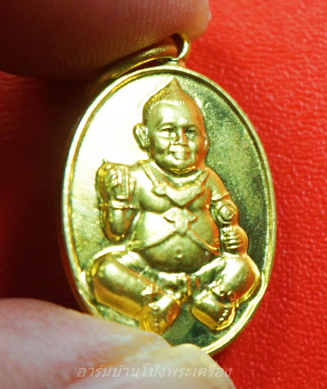 หลวงปู่แผ้ว วัดรางหมัน รุ่นกุมารทองแบ็คแฮม เนื้อฝาบาตร(องค์ที่7)