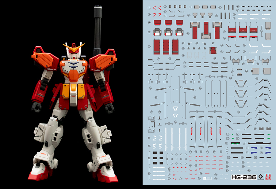 198 Water Decal HG1/144 Gundam Heavy Arm ยี่ห้อ S.I.M.P. Model Decal