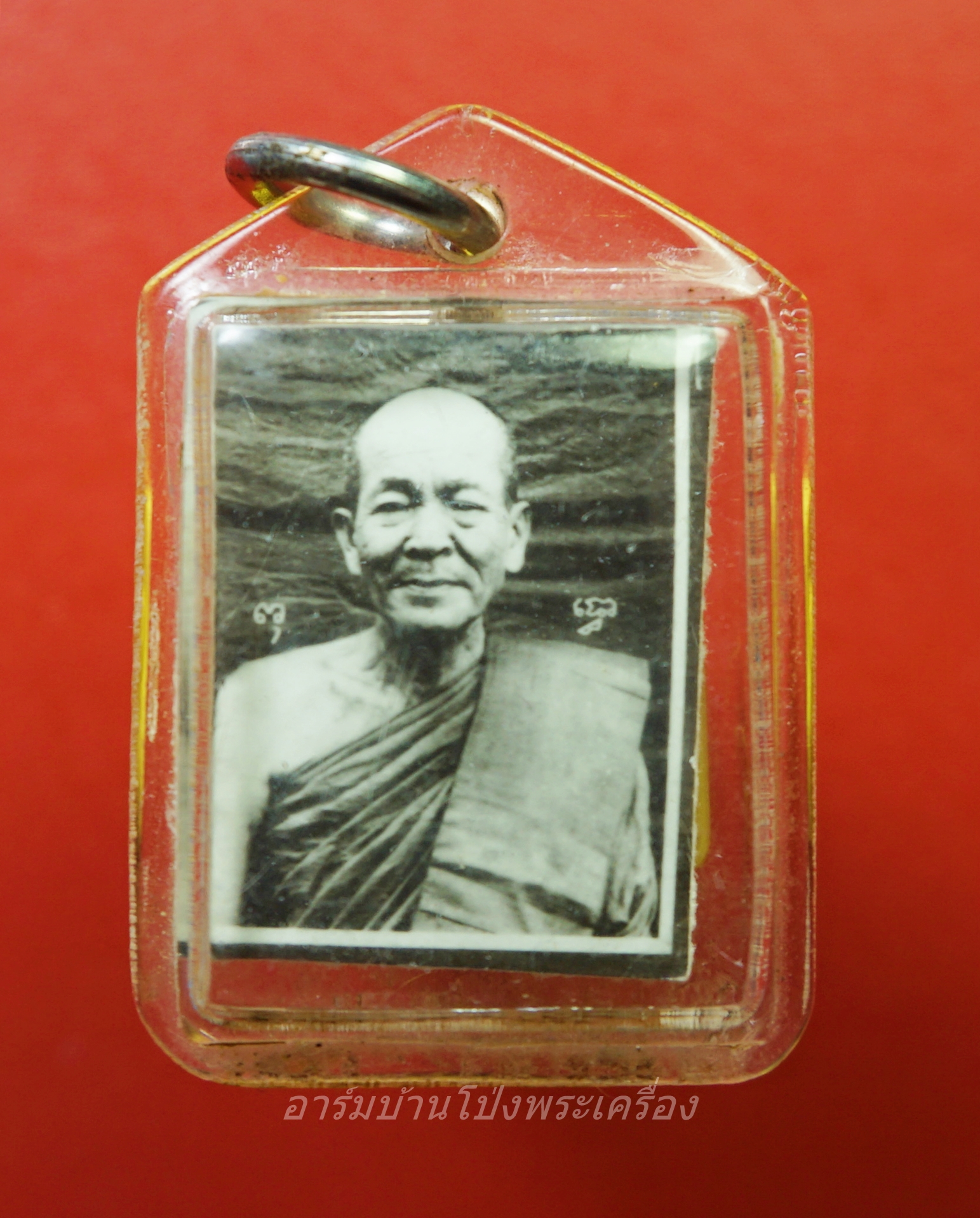 หลวงพ่อเม้ย วัดลาดเมธังกร รูปถ่ายหลังปั๊มตราวัด(องค์ที่1)