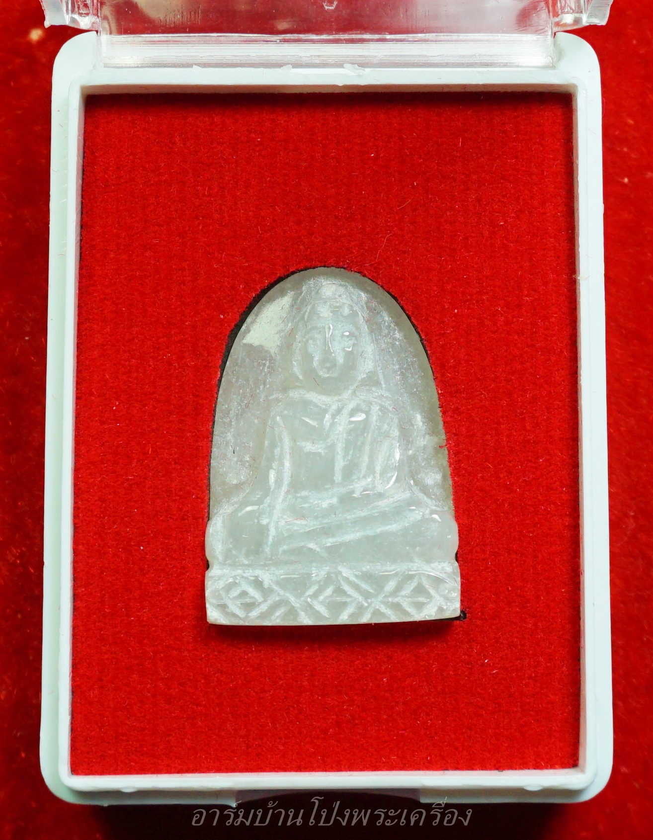 หลวงพ่อขันธ์ วัดพระศรีอารย์ พระหยกขาว พร้อมกล่องเดิม(องค์ที่12)