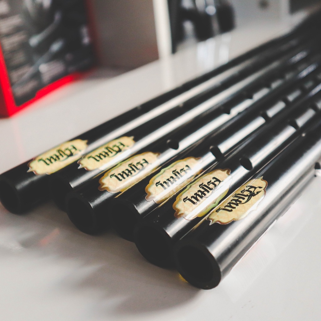 [พร้อมส่ง] ขลุ่ยโหมโรง คีย์ไทย สีดำเงา ลิ้นขลุ่ยทำจากไม้สัก ขลุ่ย เพียงออ งานคุณภาพ เหมาะสำหรับใช้เรียน