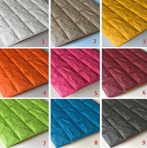 ฉนวนกันความร้อนลายอิฐ PE-01 สีขาว