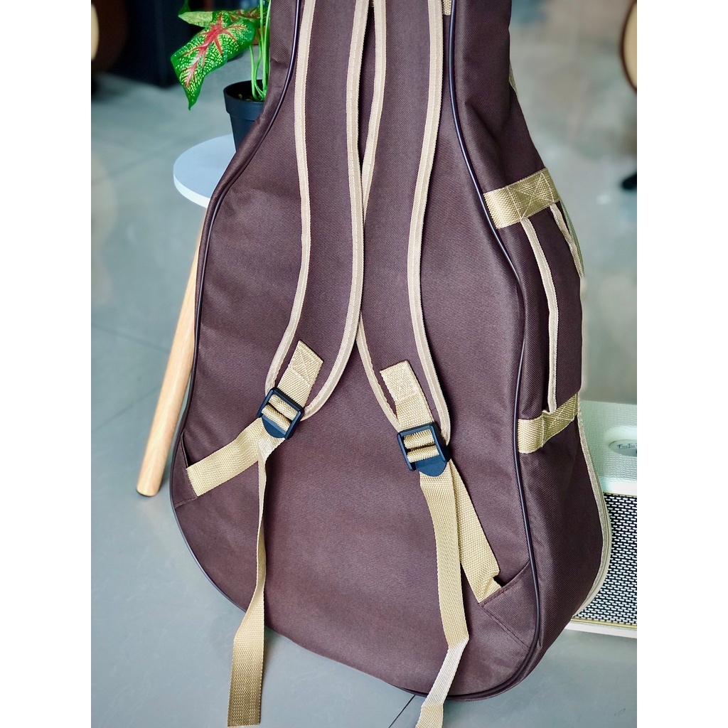 TAKANE กระเป๋ากีต้าร์โปร่ง ฟองน้ำหนา 5 มิล สีน้ำตาล มีหูหิ้ว/สายสะพาย ขนาด41นิ้ว