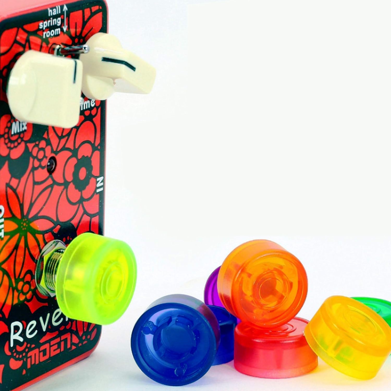 ฝาครอบเอฟเฟค จุกครอบเอฟเฟค (1ชิ้น) คละสี วัสดุของแรง Foot Switch Topper จุกเอฟเฟค - มีปลายทาง