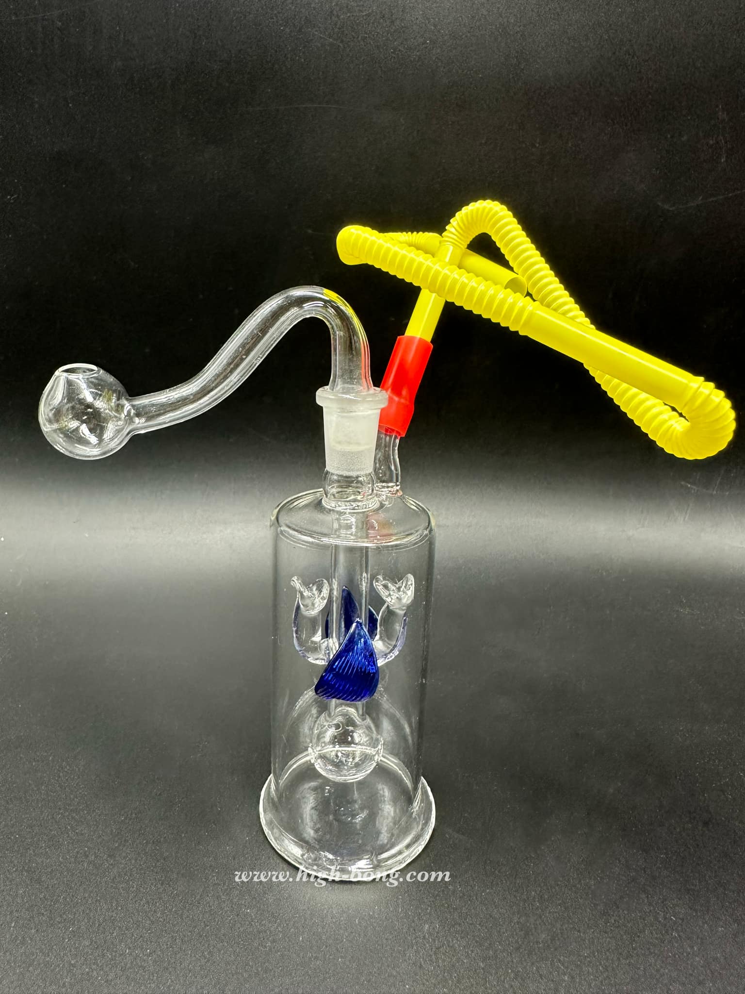 Glass Bong Double Crab Craw (Blue)