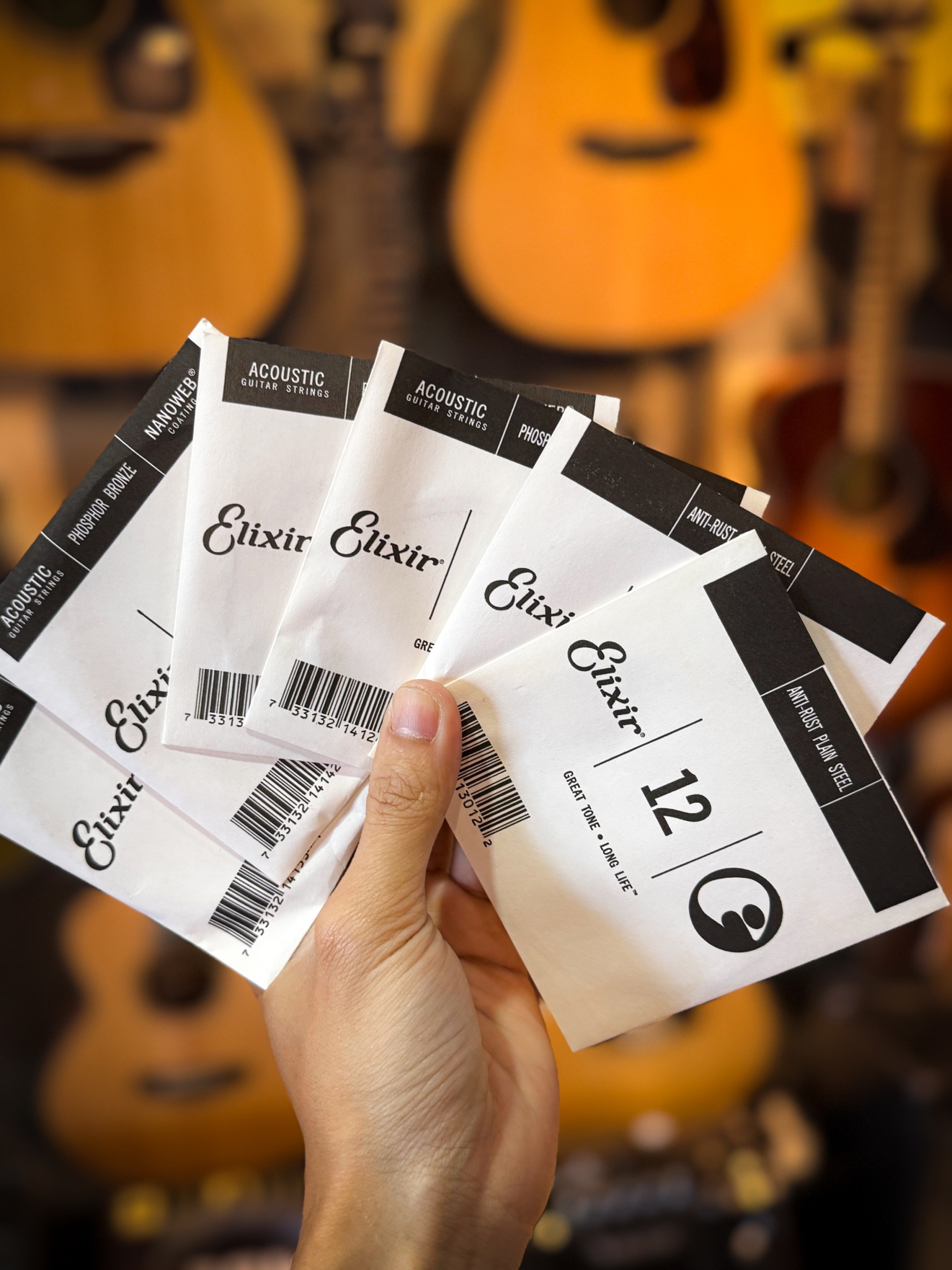 สายกีตาร์โปร่ง Elixir เบอร์ 12/53 Phosphor Bronze 16052