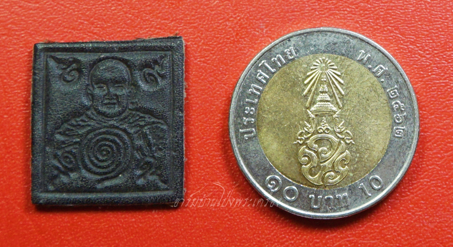 หลวงพ่อจำเนียร วัดถ้ำเสือ จ.กระบี่ รูปเหมือนตอกหนังแท้(องค์ที่1)