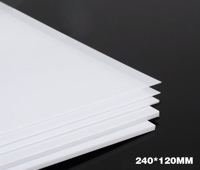 แผ่นพลาสติก ABS (Pla plate) ขนาด 1.0 mm. ขนาดแผ่น 24x12 CM. (ใช้สำหรับทำงานโมเดล)
