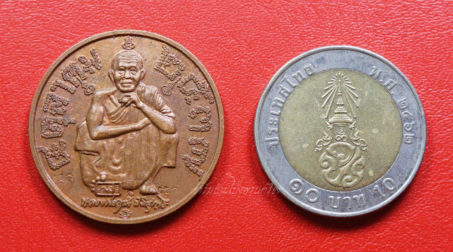 หลวงพ่อคูณ วัดบ้านไร่ รุ่นแซยิด ๖ รอบ ปี๓๗ เนื้อทองแดง ตอกโค้ต(องค์ที่2)