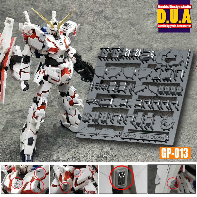 Preorder GP013 D.U.A.(Detals Upgrade Accessorise) 3D Printer Part RG1/144 Gundam Unicorn ยี่ห่อ Anubis สำเนา