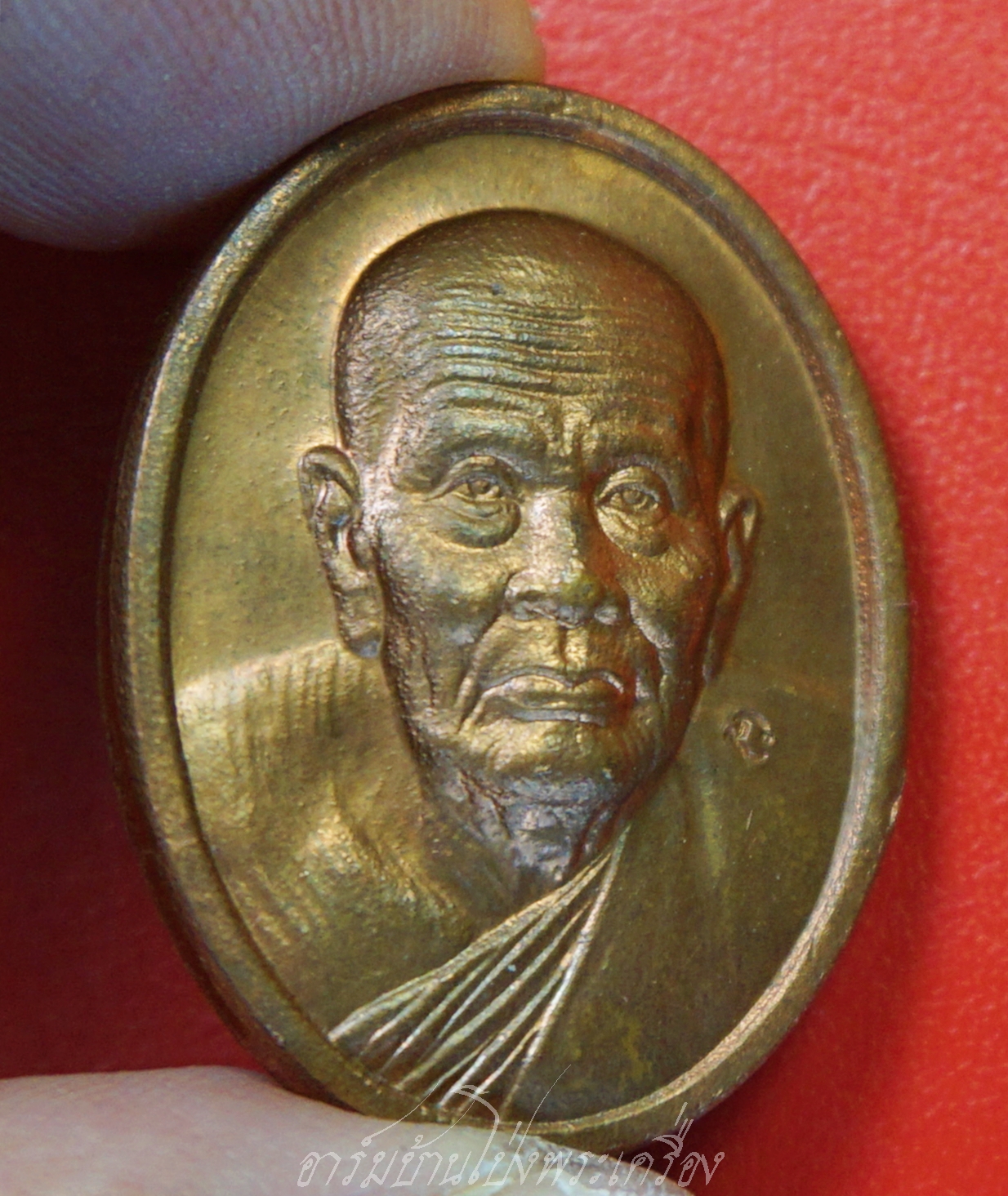 หลวงปู่ทวด วัดประสาทบุญญาวาส หลังมังกรคู่ ปี๒๕๔๓ เนื้อทองแดงผิวไฟ(องค์ที่1)