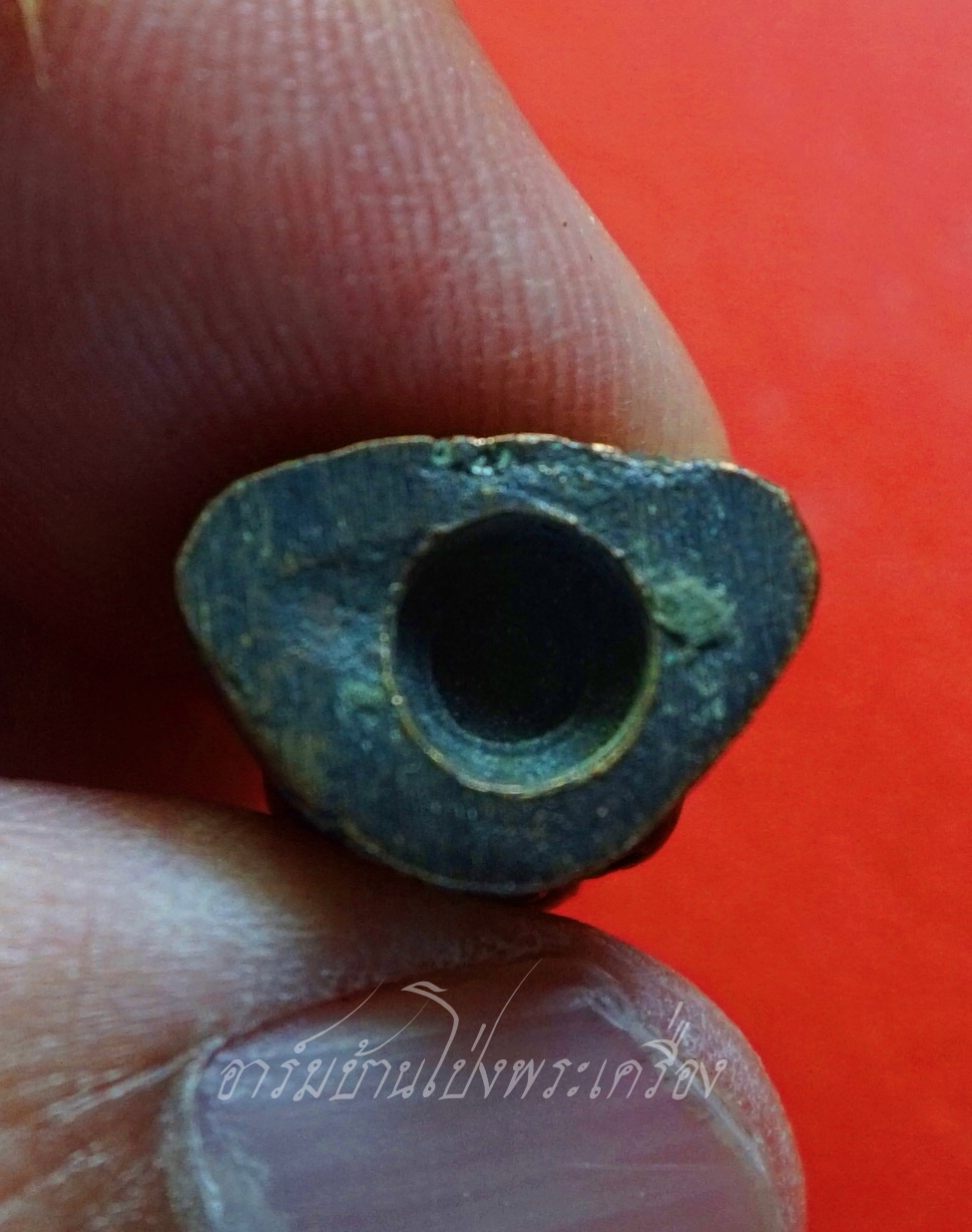 หลวงพ่อชื่น วัดถ้ำเสือ รูปหล่อ เนื้อทองแดงรมดำ(องค์ที่1)