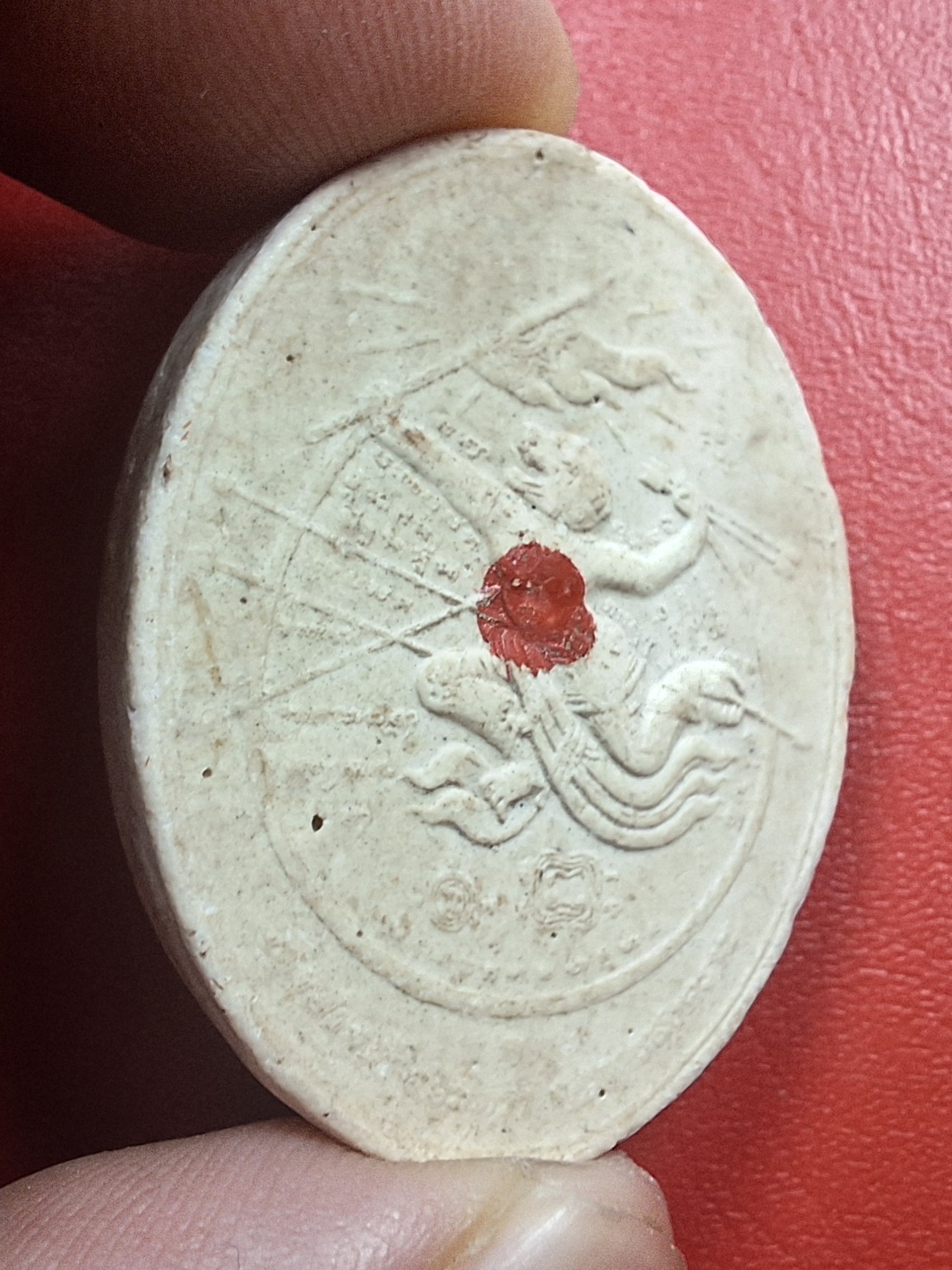 พระผงหนุมานเชิญธง(มหาปราบ) หลังยันต์บัวแก้ว หลวงพ่ออิฐ วัดจุฬามณี ปลุกเสก ออกวัดอุบลวรรณาราม(หลวงพ่อพิณ) จ.ราชบุรี(องค์ที่1)