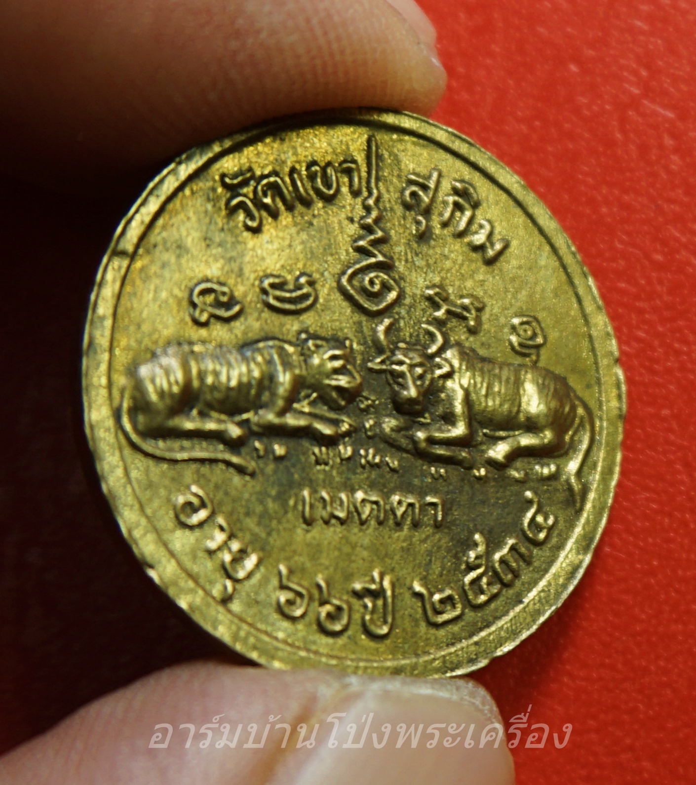 พระอาจารย์สมชาย วัดเขาสุุกิม รุ่นเมตตา อายุ ๖๖ ปี พ.ศ.๒๕๓๔ เนื้อฝาบาตร(องค์ที่1)