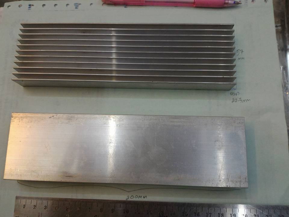 ขาย ฮีทซิ้งรุ่น931กว้าง57มม.ยาว200มม.หนา20.5มม.heatsink model 931 ฮีทซิ้งราคาแผ่นล่ะ บาท