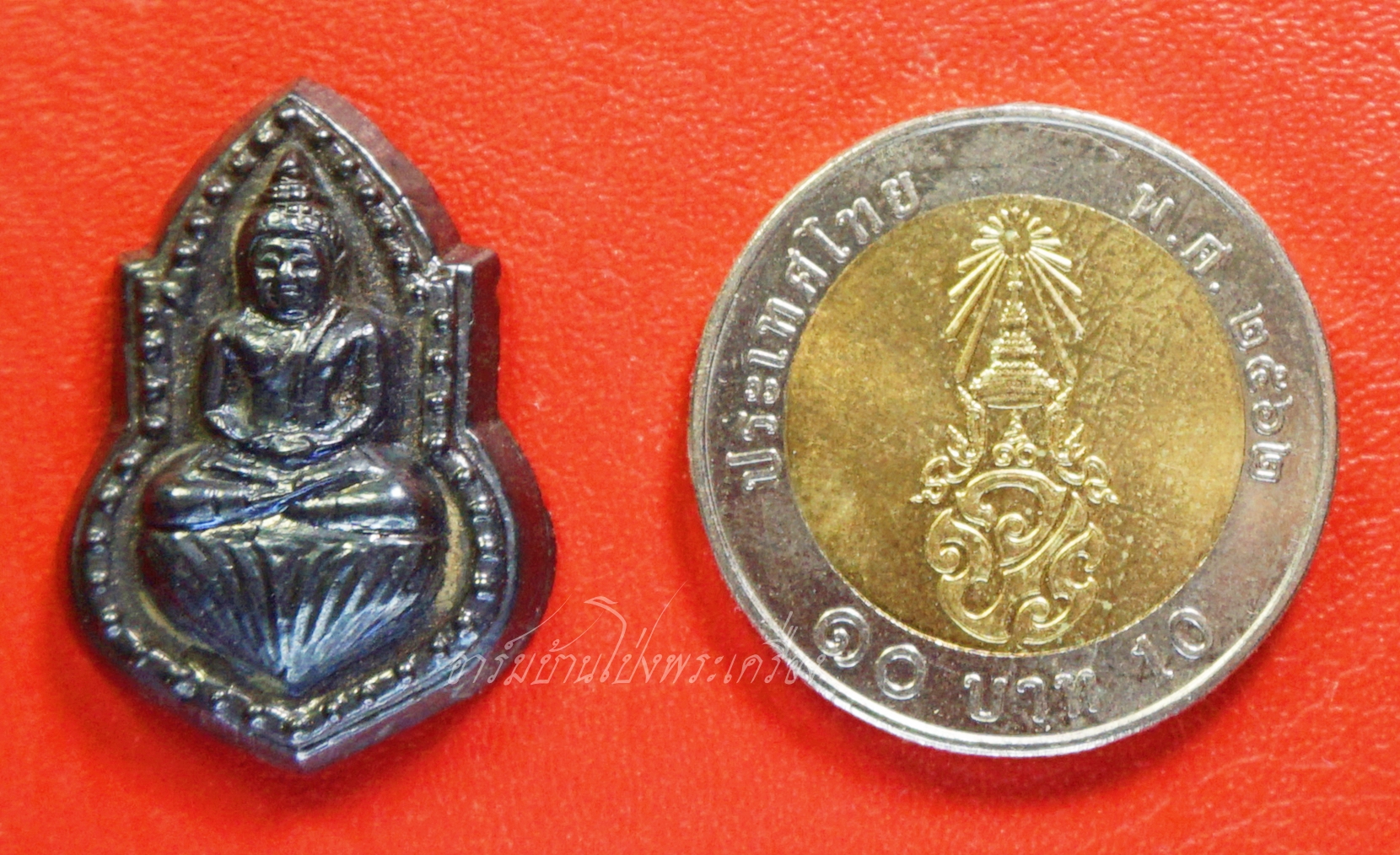 เหรียญหล่อโบราณ เนื้อเมฆพัตร หลวงพ่อโต วัดหลักหก จ.ราชบุรี พ.ศ.๒๕๓๔(องค์ที่1)