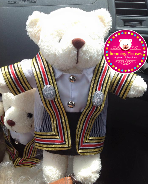 ตุ๊กตาหมีรับปริญญาม.ราชภัฎ สูง 30 cm