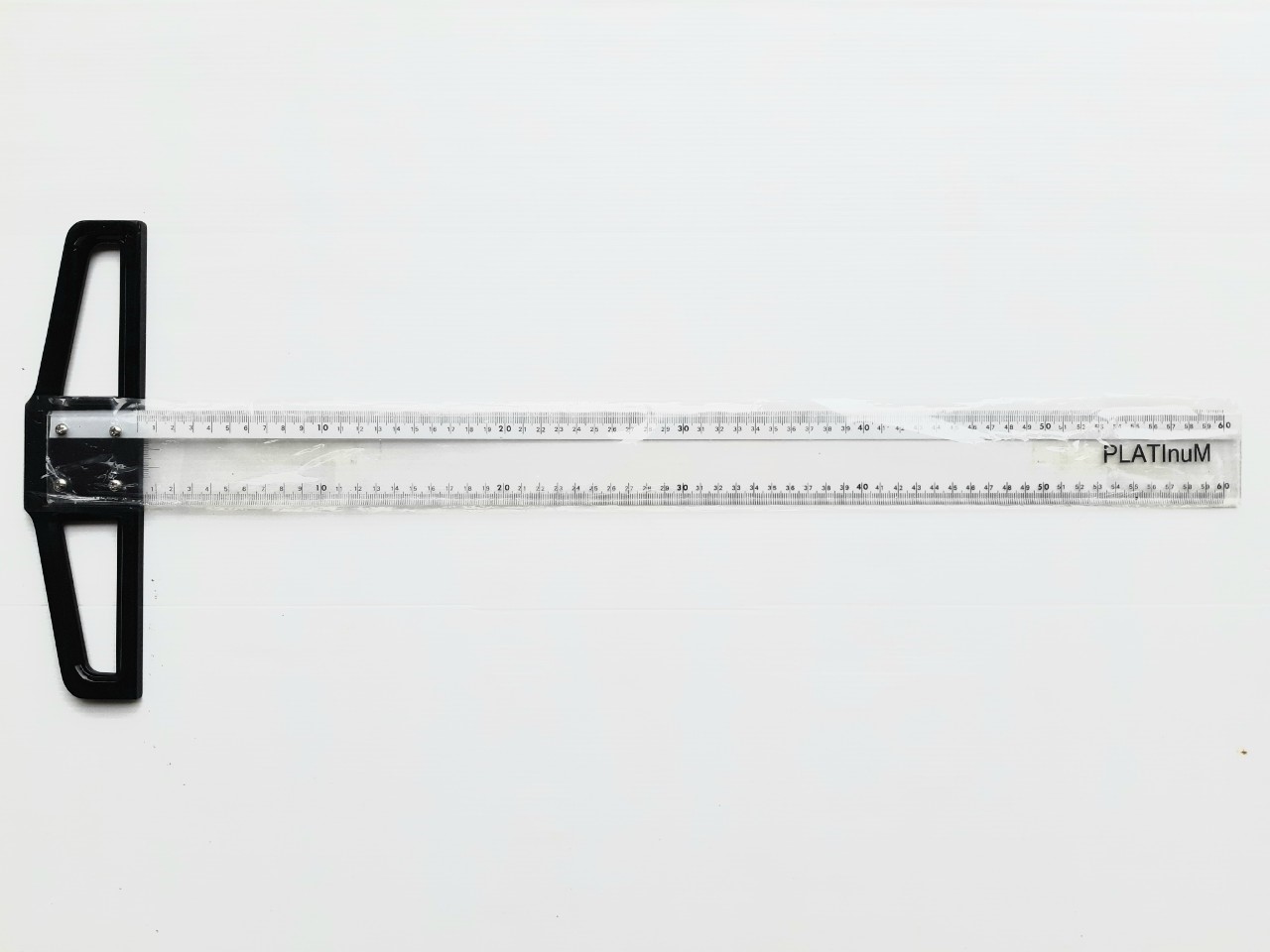 ไม้ที เครื่องมือเขียนแบบ ไม้ทีพลาสติก PVC 60 ซม. Platinum ราคาส่ง40.-/ราคาปลีก70.-