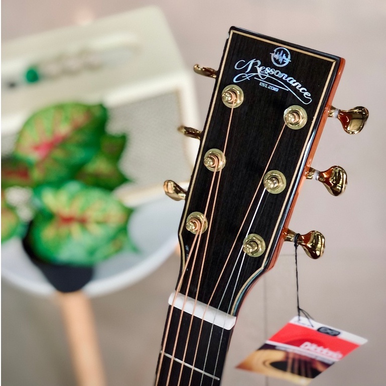 ไม้แท้ทั้งตัว! กีต้าร์โปร่งไฟฟ้า Resonance รุ่น R01 สีไม้