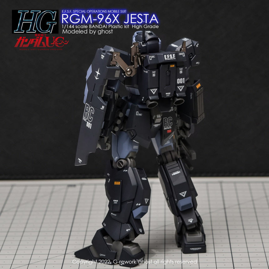 Water Decal 128 HG1/144 RGM-96X Jesta ยี่ห่อ Ghost-Decal