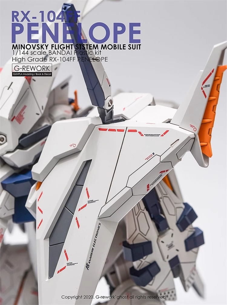 Water Decal 023 HG1/144 Penelope ยี่ห่อ Ghost-Decal