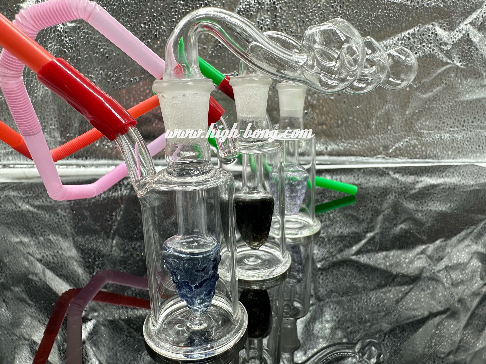 Grape Glass Bong บ้ององุ่นตุ้มลูกแก้ว (8 cm.)(Blue)