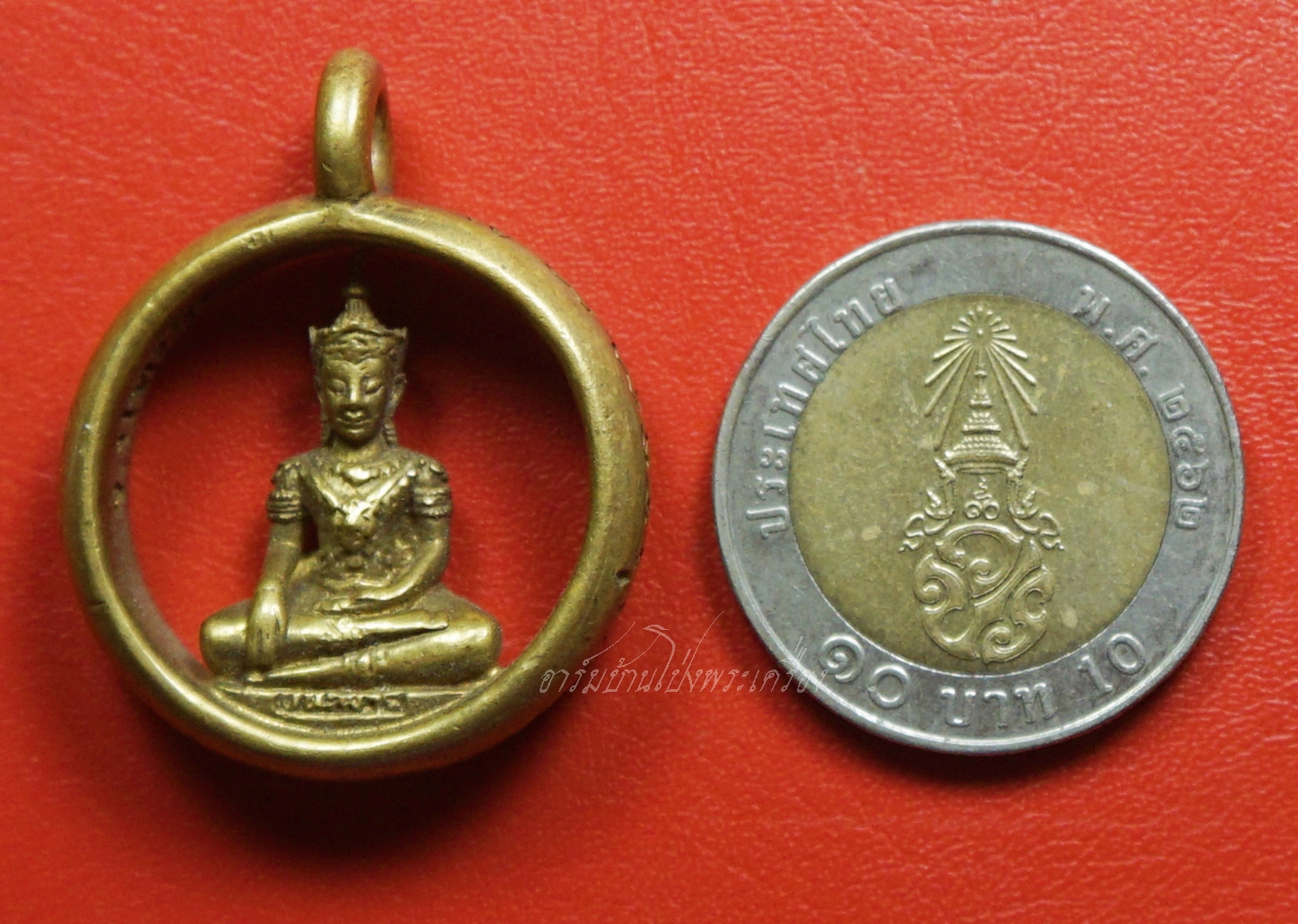 พระนฤมิตรรัตนชนะมาร หลวงพ่อทองกลึง วัดเจดีย์หอย เนื้อทองเหลือง(องค์ที่1)