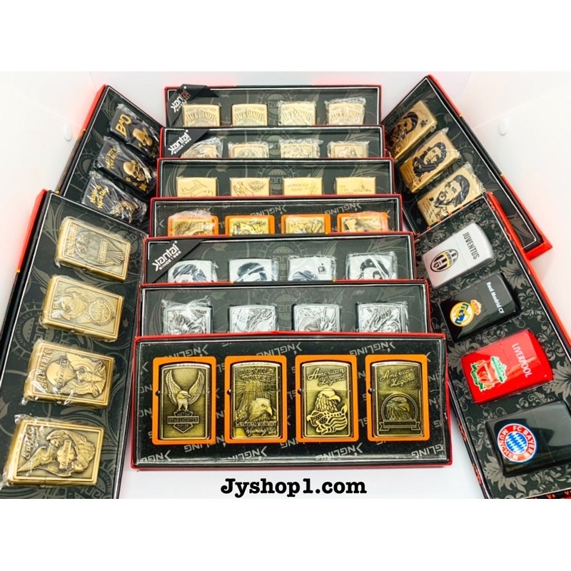 ไฟแช็ค Zippo ซิปโป้ แบบชุด 4 อัน หลายลาย