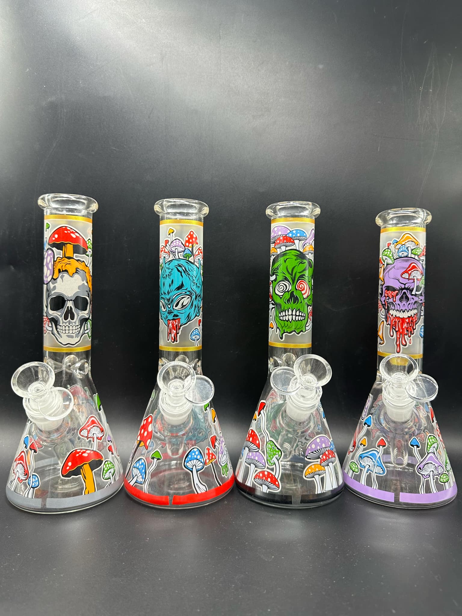 Mushroom Glass Bong (25cm.)(A)