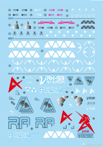 216 Water Decal 1/60 Nu Gundam Metal structure ยี่ห่อ X-Y model