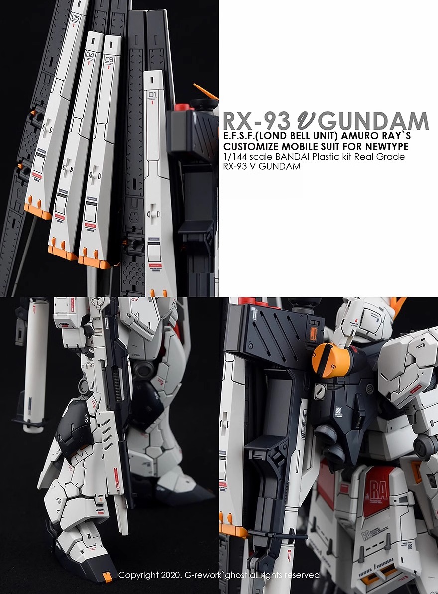 Water Decal 016 RG1/144Nu Gundam ยี่ห่อ Ghost-Decal