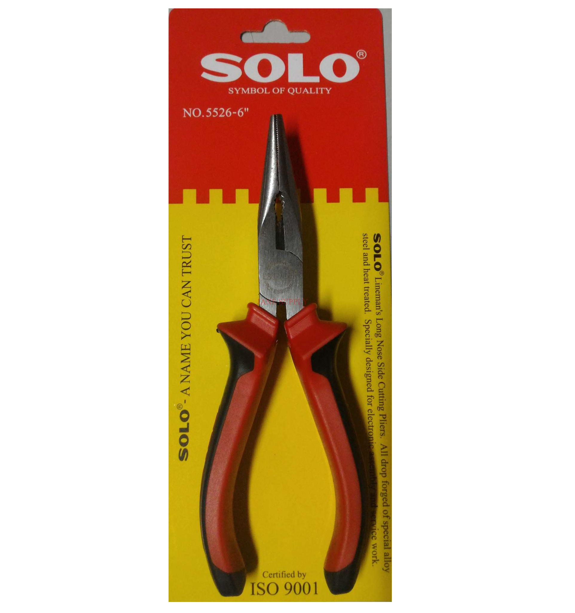อุปกรณ์ช่างไฟฟ้า คีมปากแหลม 6 นิ้ว No.5526 Solo