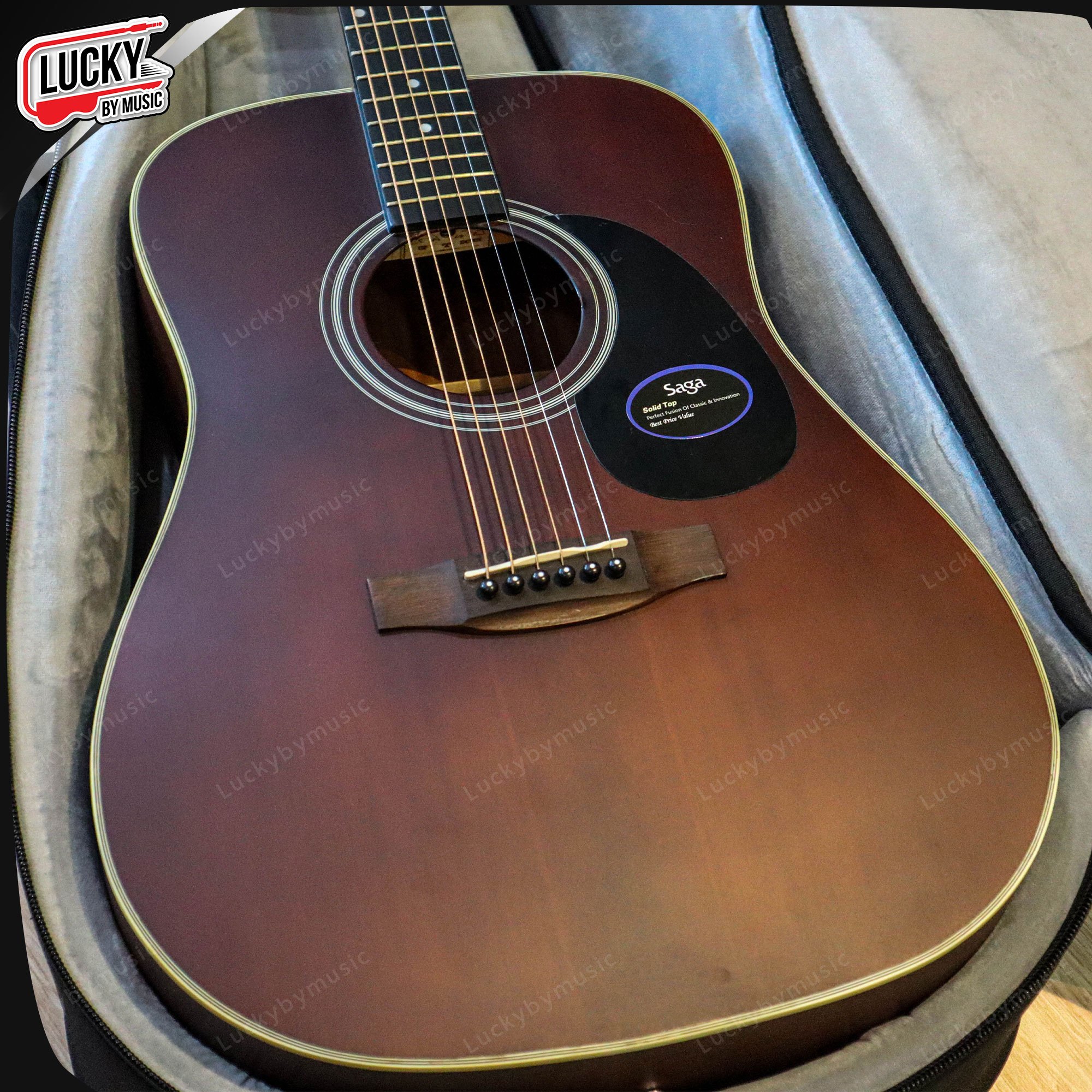 Real Mission ซอฟเคสกีตาร์โปร่ง-โปร่งไฟฟ้า Soft Case กระเป๋ากีตาร์โปร่ง ป้องกันการกระแทก ฟองน้ำหนามาก