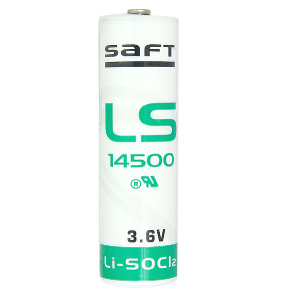 ถ่าน3.6Vยี้ห้อSAFTรุ่นLS14500 Battery lithium; 3.6V; AA; Ø14.5x50mm; 2600mAh