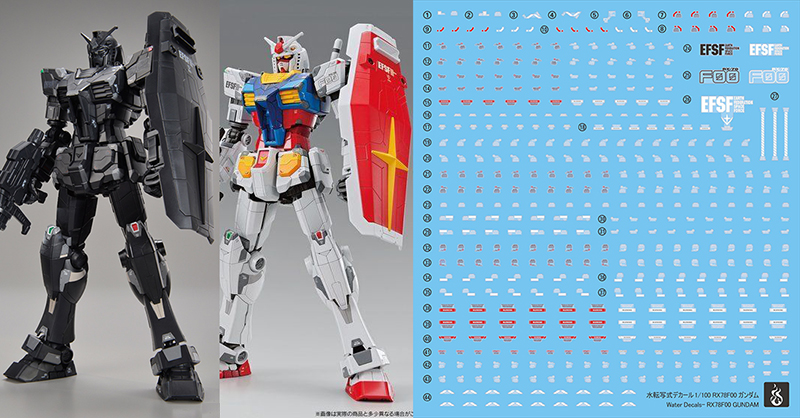 Water Decal 047 1/100 RX-78F00 Gundam ยี่ห่อ Ghost-Decal