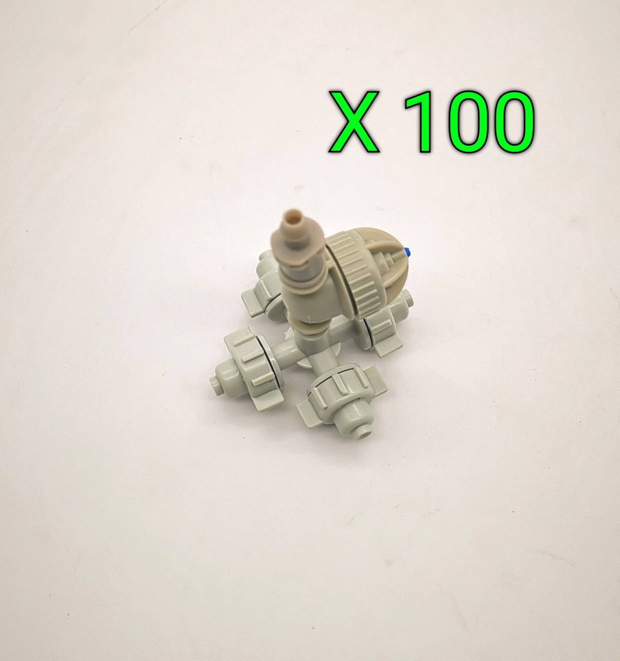 หัวพ่นหมอก 4 ทาง พร้อมวาล์วกันน้ำหยด แบบสั้น 100 ชุด