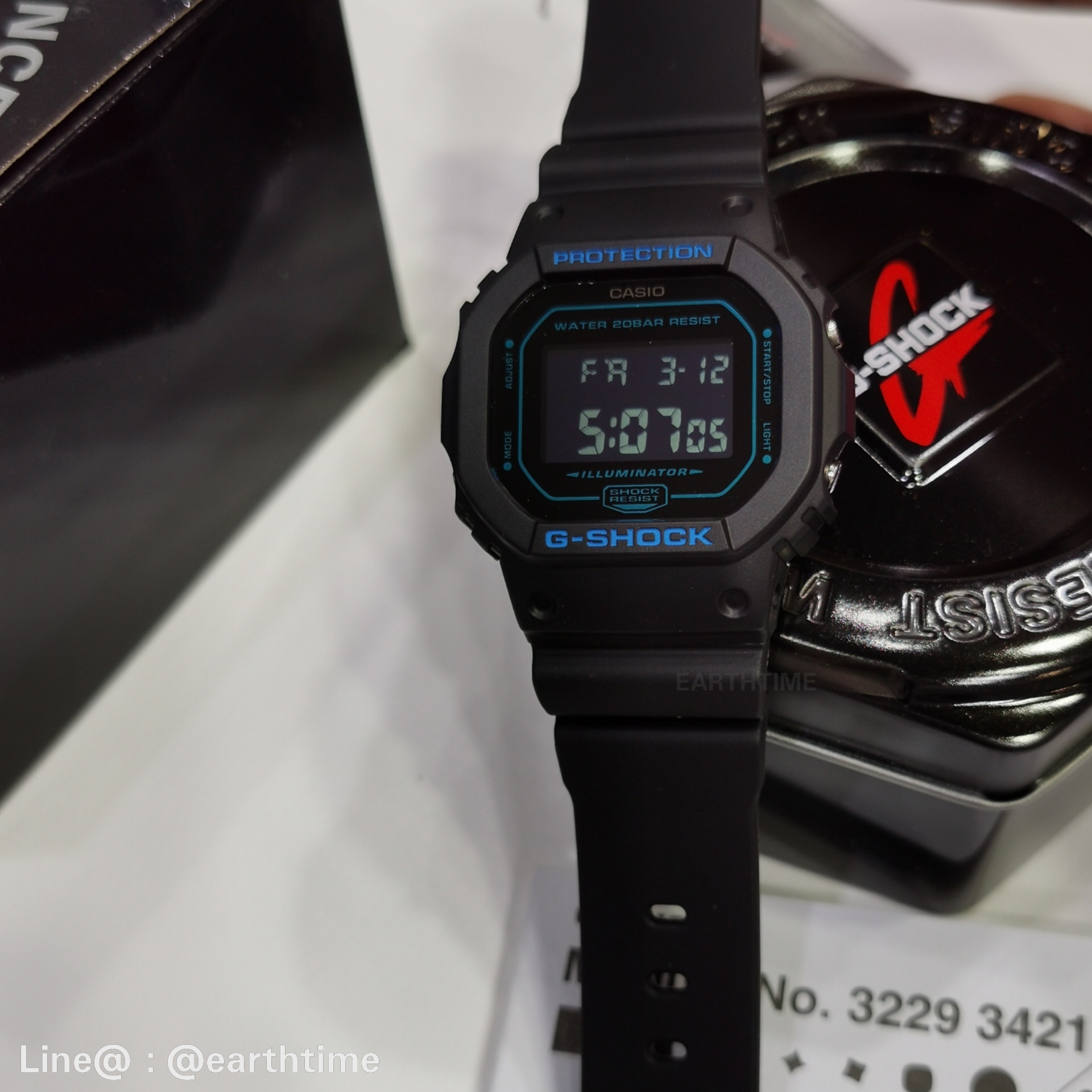 G-Shock Matte Black & Blue ของใหม่แท้100% รับประกัน 1 ปี DW-5600BBM-1DR