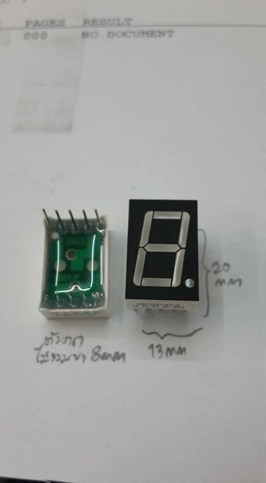 TOS-5161AE-B,7-SEGMENT COMMON CATHODEเซเว่นเซกเมนท์คอมมอนคาโธด1หลักสีแดง10ขาราคาตัวล่ะ รุ่นTOS-5161AE-B