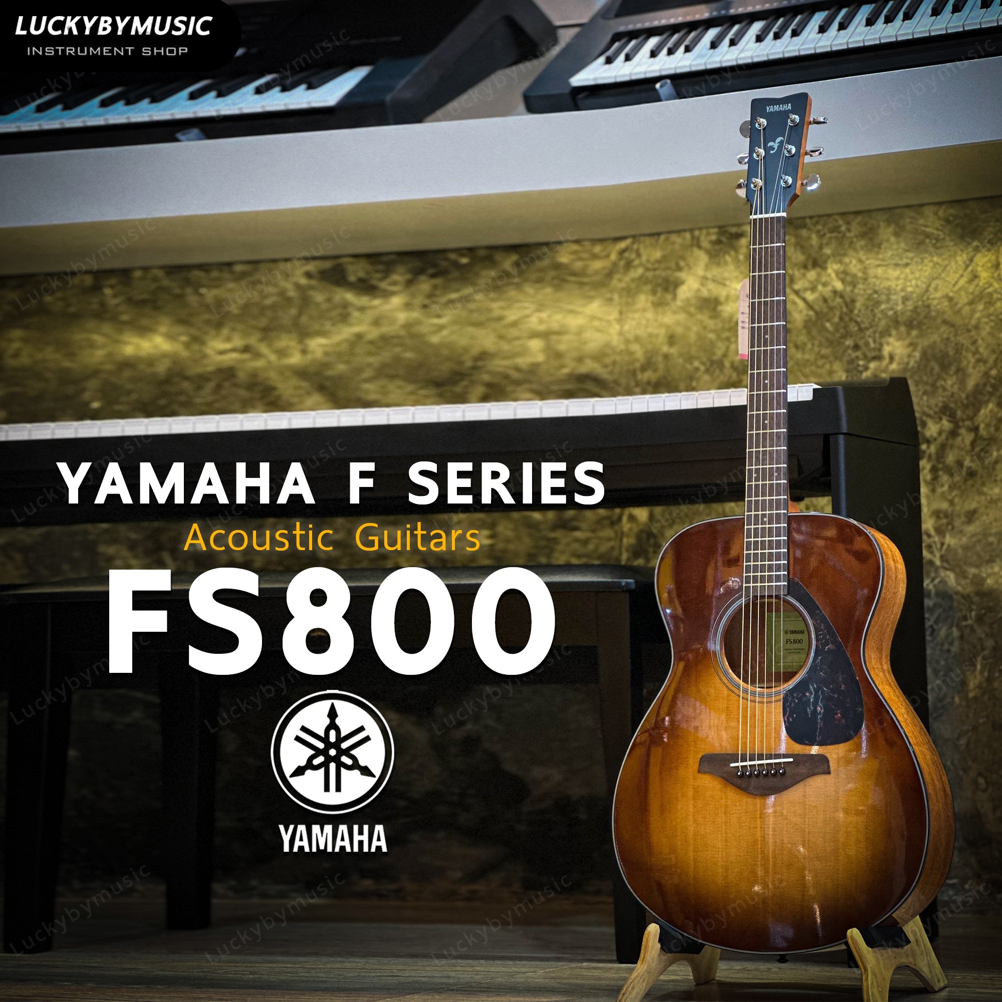 FS800 กีตาร์โปร่ง 40 นิ้ว ทรง Concert ไม้ท็อปโซลิดสปรูซ/ไม้นาโต้