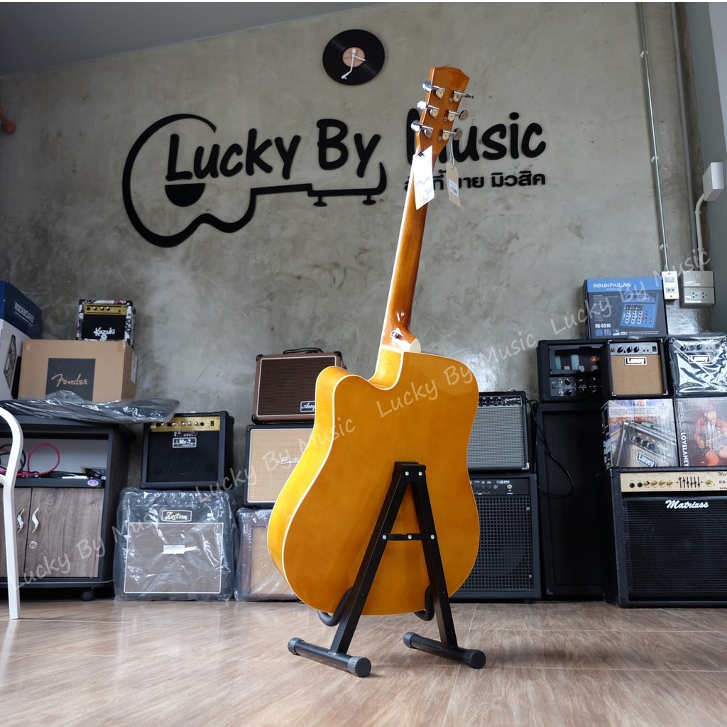 กีต้าร์โปร่ง Kazuki KZ-41C กีต้าร์ ขนาด 41 นิ้ว สีไม้ พร้อมของแถมสุดคุ้ม เล่นง่าย สบายมือ - รับประกัน