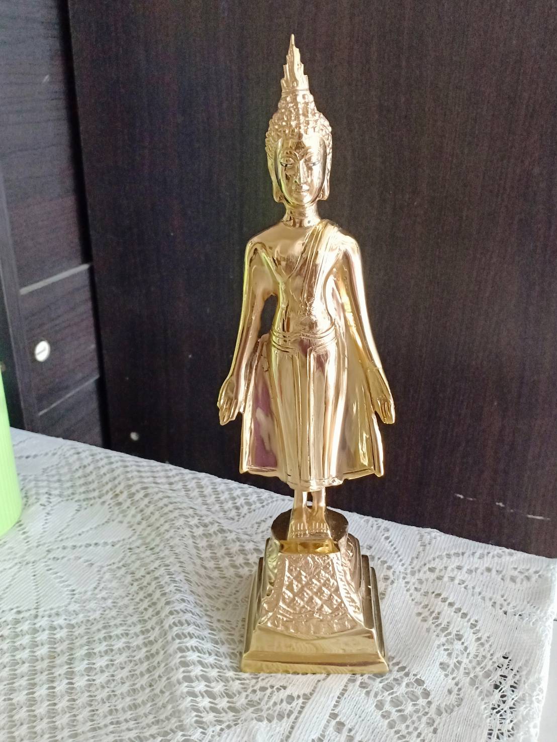 พระปางเปิดโลก ขนาด 3 นิ้ว เนื้องทองเหลือง