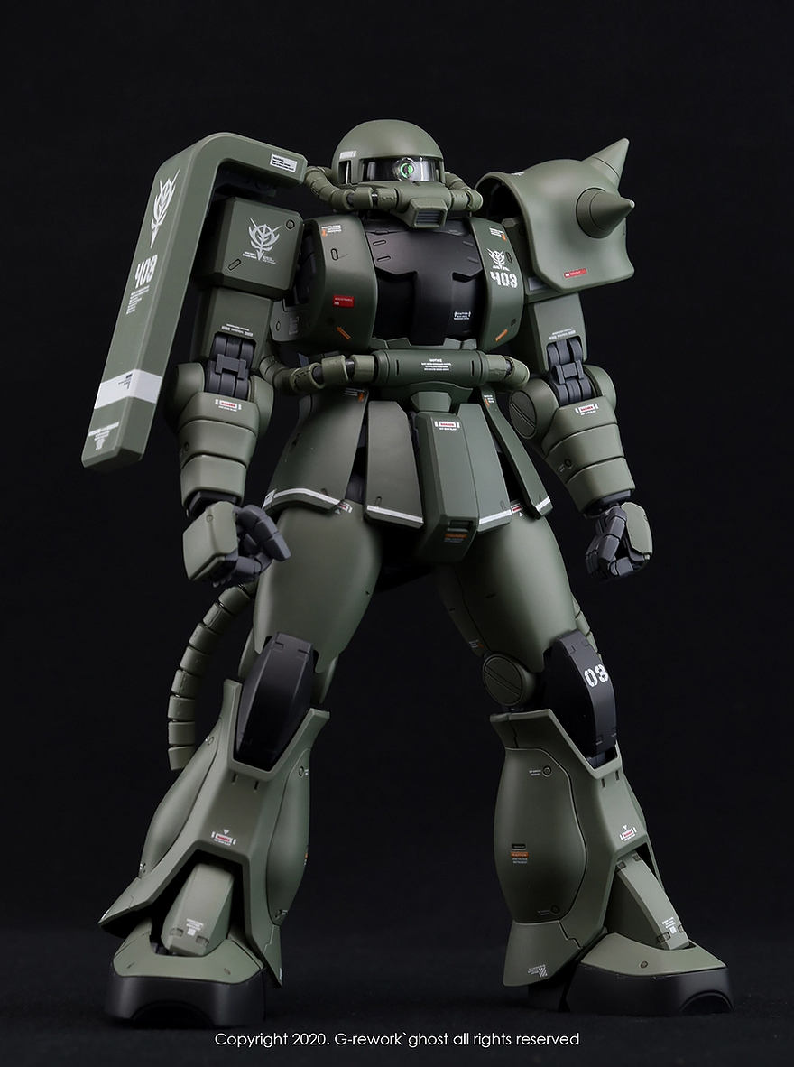 Water Decal 011 MG1/100 MS-06F/J ZAKUII 2.0 ยี่ห่อ Ghost-Decal