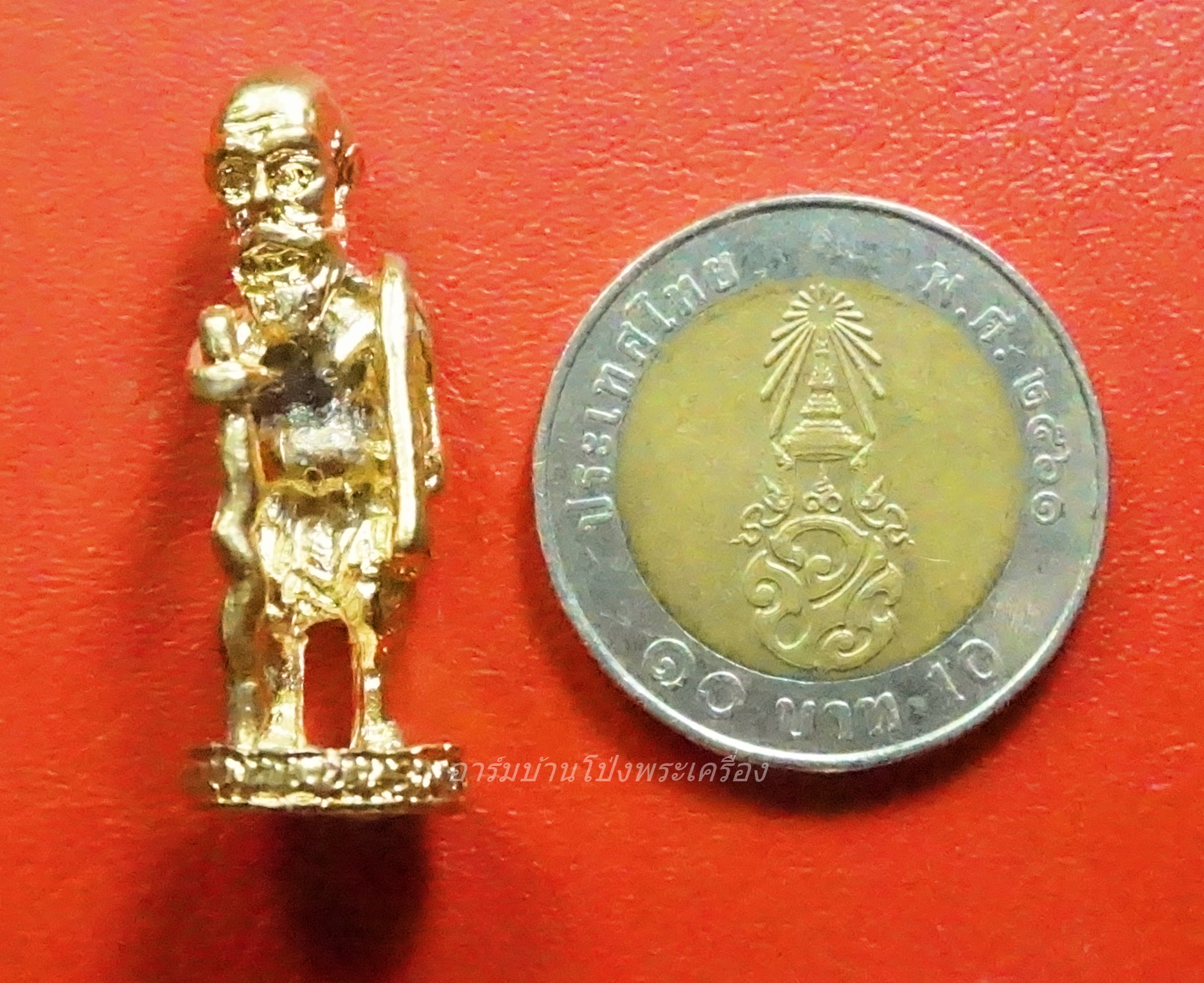 หลวงพ่อสมพงษ์ วัดใหม่ปิ่นเกลียว รูปหล่อชูชก เพิ่มพูนทรัพย์ เนื้อฝาบาตร(องค์ที่1)