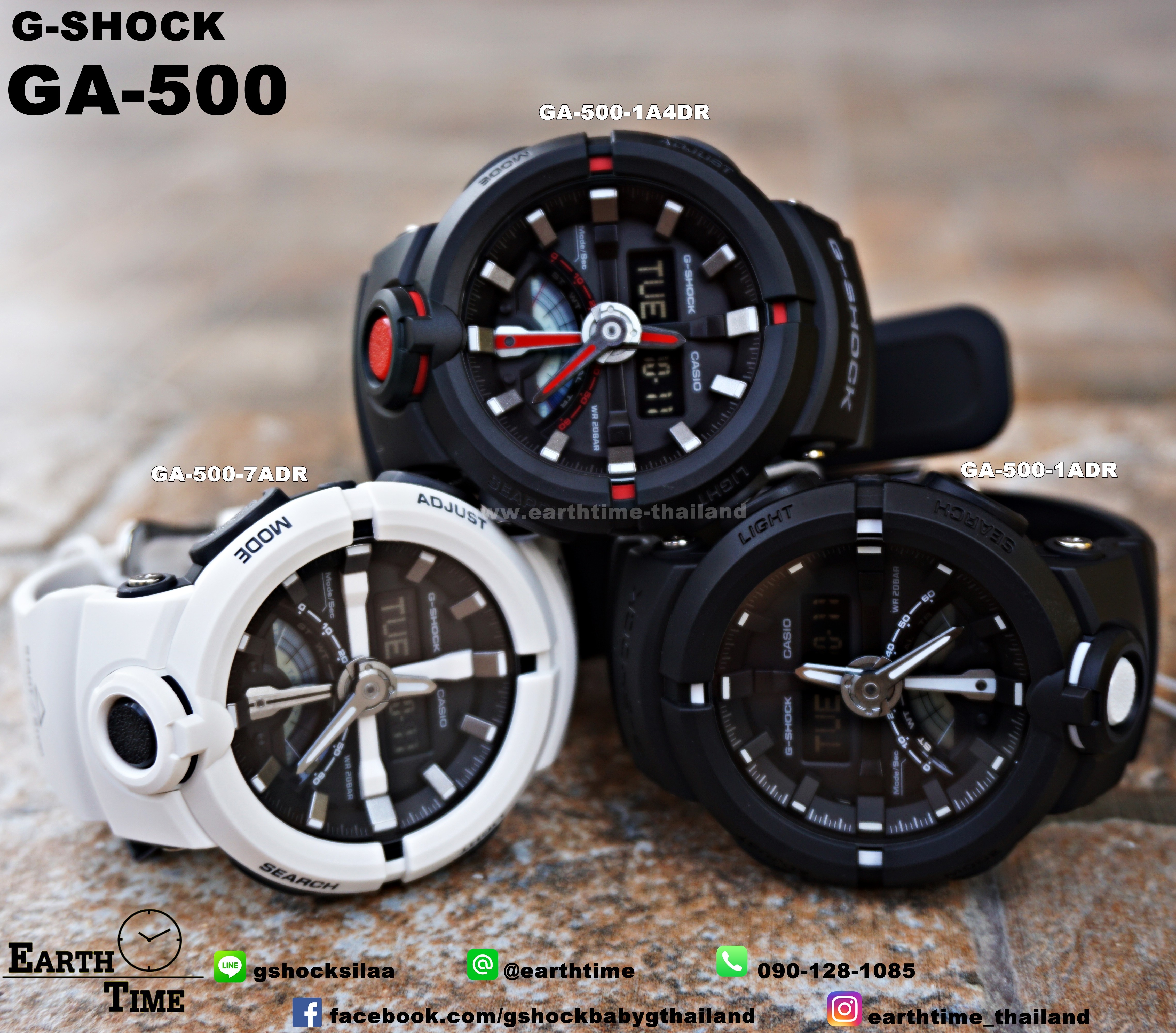 G-Shock ของใหม่แท้100% รับประกัน 1 ปี GA-500-7ADR