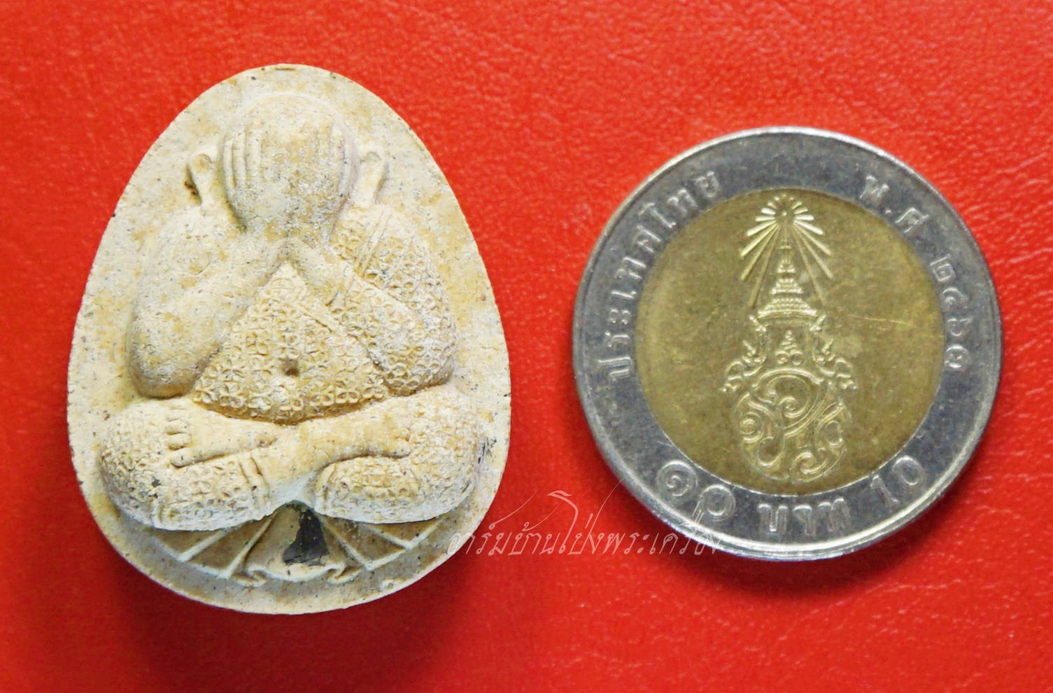 พระควัมปติ ปิดตา วัดหนองอ้อตะวันตก รุ่นยกช่อฟ้า ฝังตะกรุด(องค์ที่1)