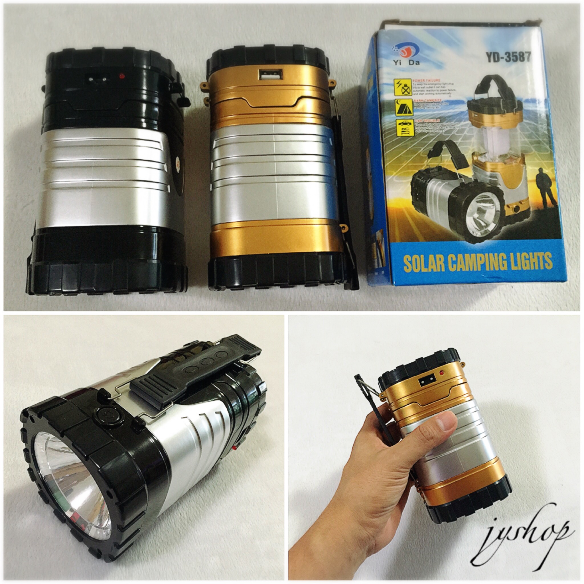 โคมไฟ ตะเกียง LED โซล่าเซลล์ YD-3587