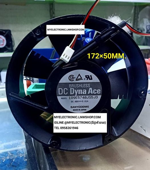 ขาย พัดลม48V0.65A พัดลม6นิ้วกลม ขนาด170×50MM. พัดลม48V 0.65A พัดลม 6นิ้ว กลม ขนาด170×50มม. รุ่น 109E5748JS5J3 ยี่ห้อSANYO DENKI DC DYNA ACE BRUSHLESS ชนิด ลูกปืน ราคา ตัวละ .. . . . หน่วย บาท