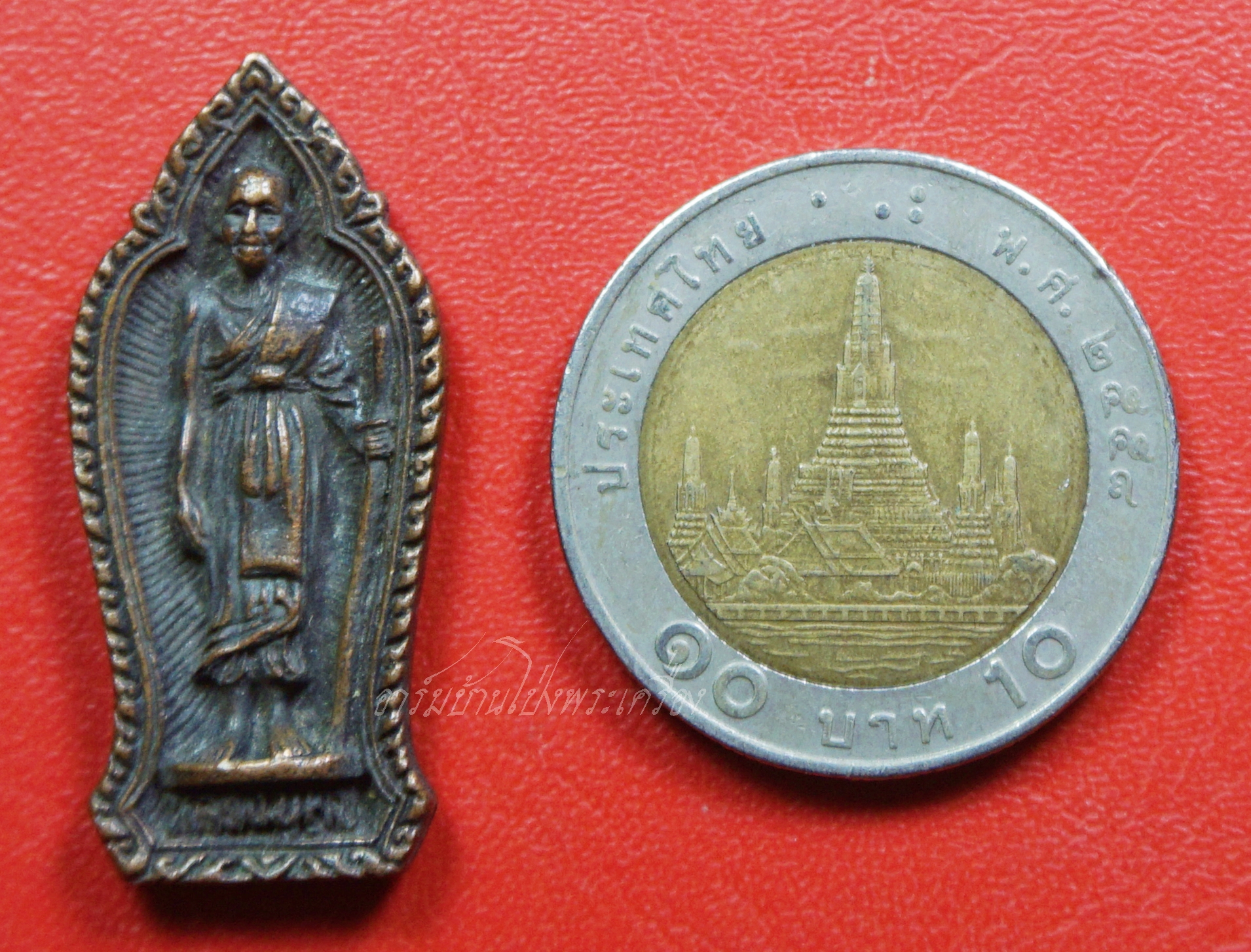 หลวงปู่ศุข วัดปากคลองมะขามเฒ่า จ.ชัยนาท รูปหล่อยืน ปี๒๕๓๕ เนื้อทองแดง(องค์ที่2)