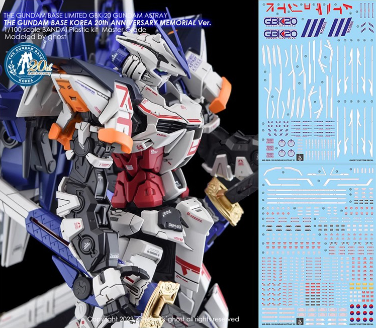 Water Decal 233 MG1/100 Gundam Astray GBK-20 ยี่ห้อ Ghost Decal